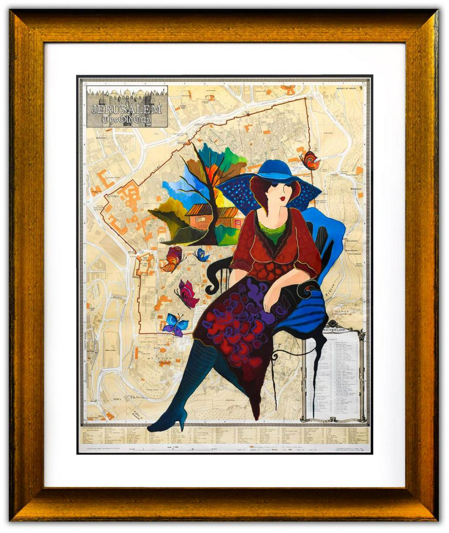 Patricia Govezensky- Original Acrylic Painting on Nautical Chart "Alya" (1 of 2)