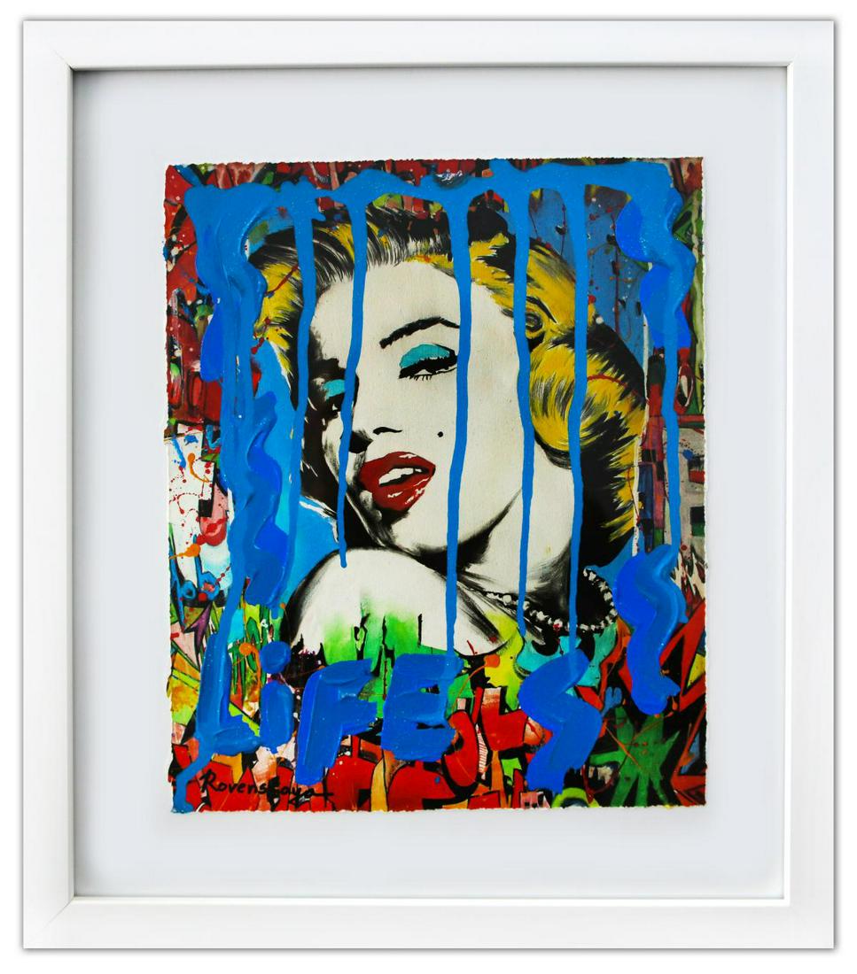 Nastya Rovenskaya- Original Mixed Media on Paper "Marilyn Monroe I" (1 of 2)