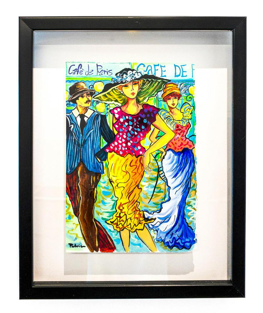 Patricia Govezensky- Original Watercolor "French Family" (1 of 3)