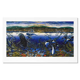 Robert Lyn Nelson, "From Sea to Shining Sea" Limited Edition Mixed Media, Numbered and Hand Signed (1 of 2)