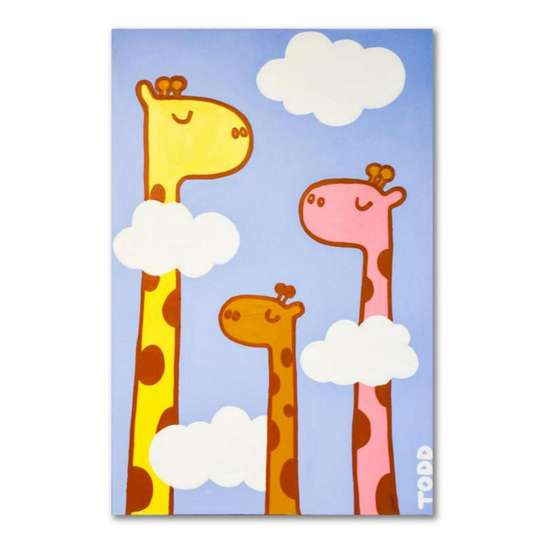 Todd Goldman, "Giraffe" Original Acrylic Painting on Gallery Wrapped Canvas (48" x 72"), Hand Signed (1 of 2)