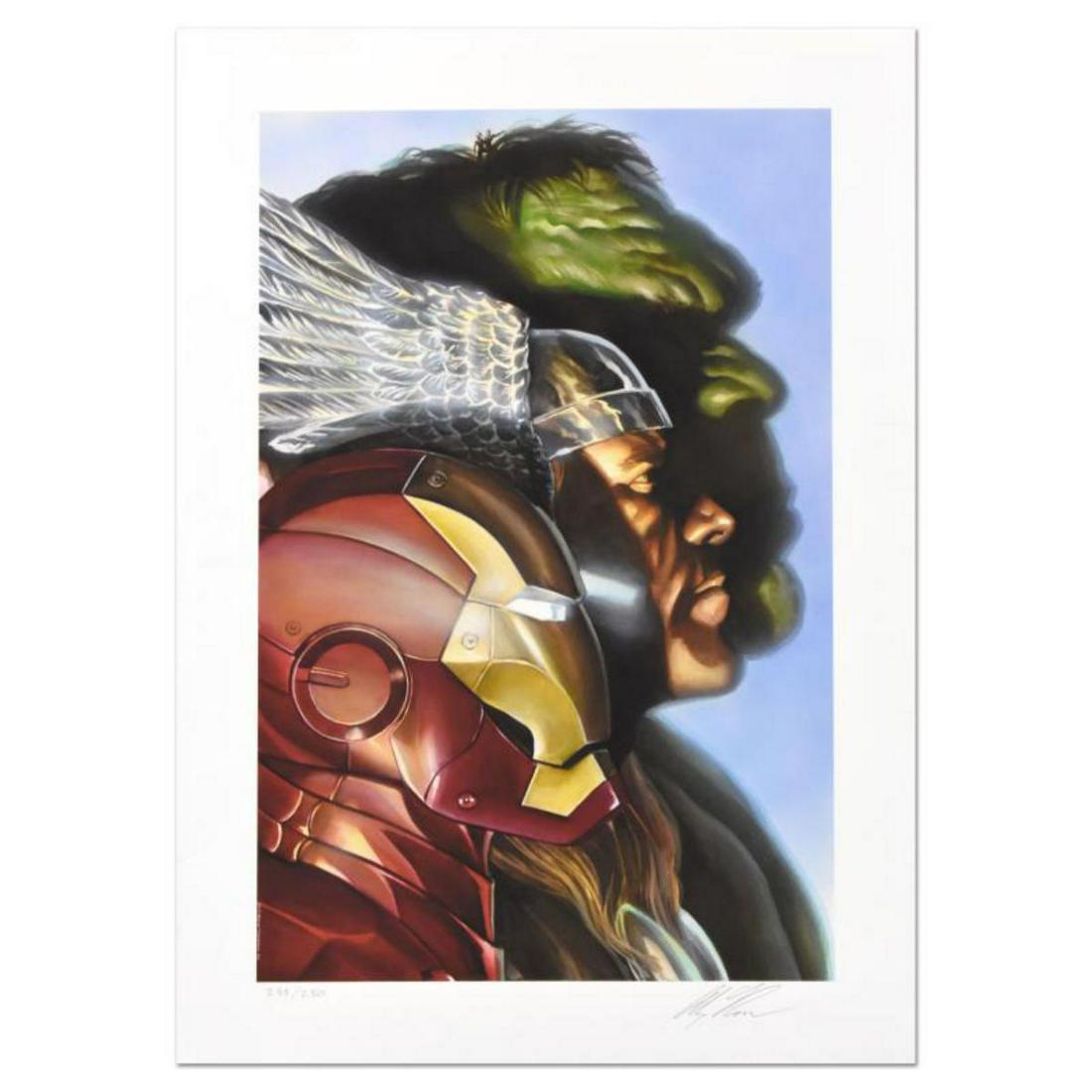 Marvel Comics, "First Avengers" Limited Edition Giclee, Numbered and Hand Signed by Alex Ross with (1 of 3)
