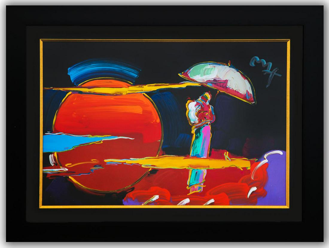 Peter Max- Original Mixed Media "New Moon" (1 of 4)