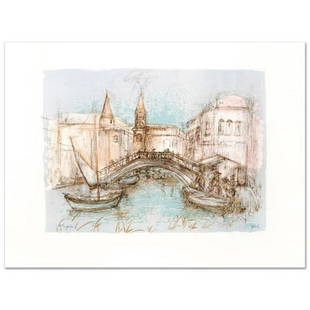 "Chioggia" Limited Edition Lithograph by Edna Hibel (1917-2014), Numbered and Hand Signed with: "Chioggia" is a limited edition lithograph on paper, numbered and hand signed by Edna Hibel (1917-2014). Includes Certificate of Authenticity! Measures approx. 30" x 22.5" (border) 22" x 16" (image).