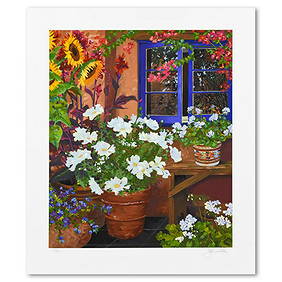 John Powell, "Blue Window" Limited Edition Serigraph, Numbered and Hand Signed with Letter of (1 of 2)