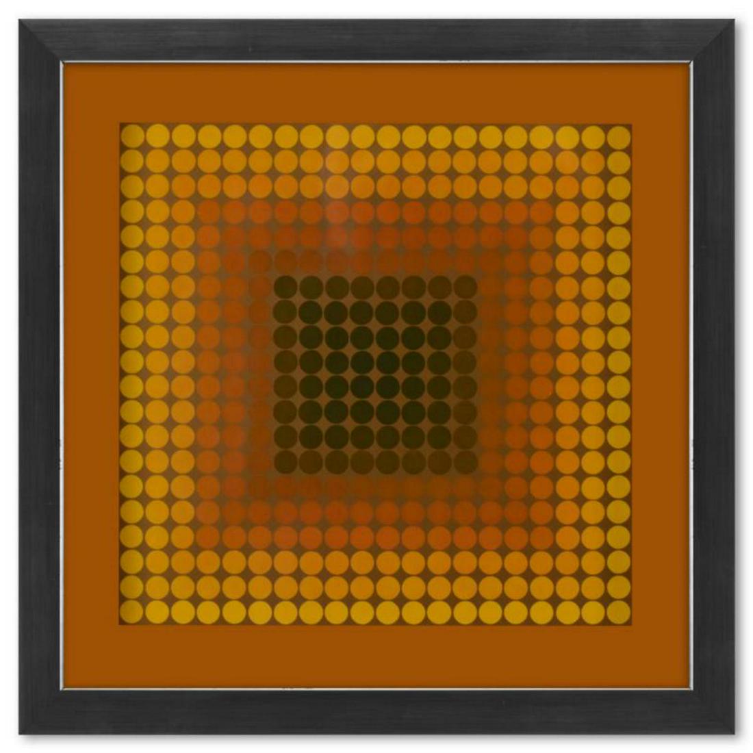 Victor Vasarely (1908-1997), "CTA - 101 de la sÃ©rie CTA - 102" Framed 1971 Heliogravure Print with (1 of 2)