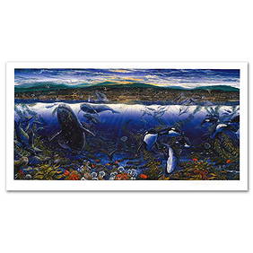 "Golden Light on Cannery Row" Limited Edition Mixed Media (39" x 22.5") by Robert Lyn Nelson. (1 of 1)