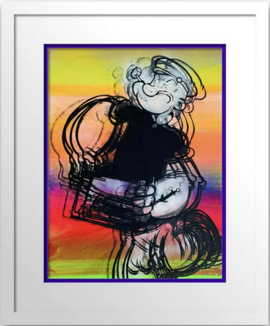 Mr. Brainwash Original Mixed Media on Paper "Popeye" (1 of 4)