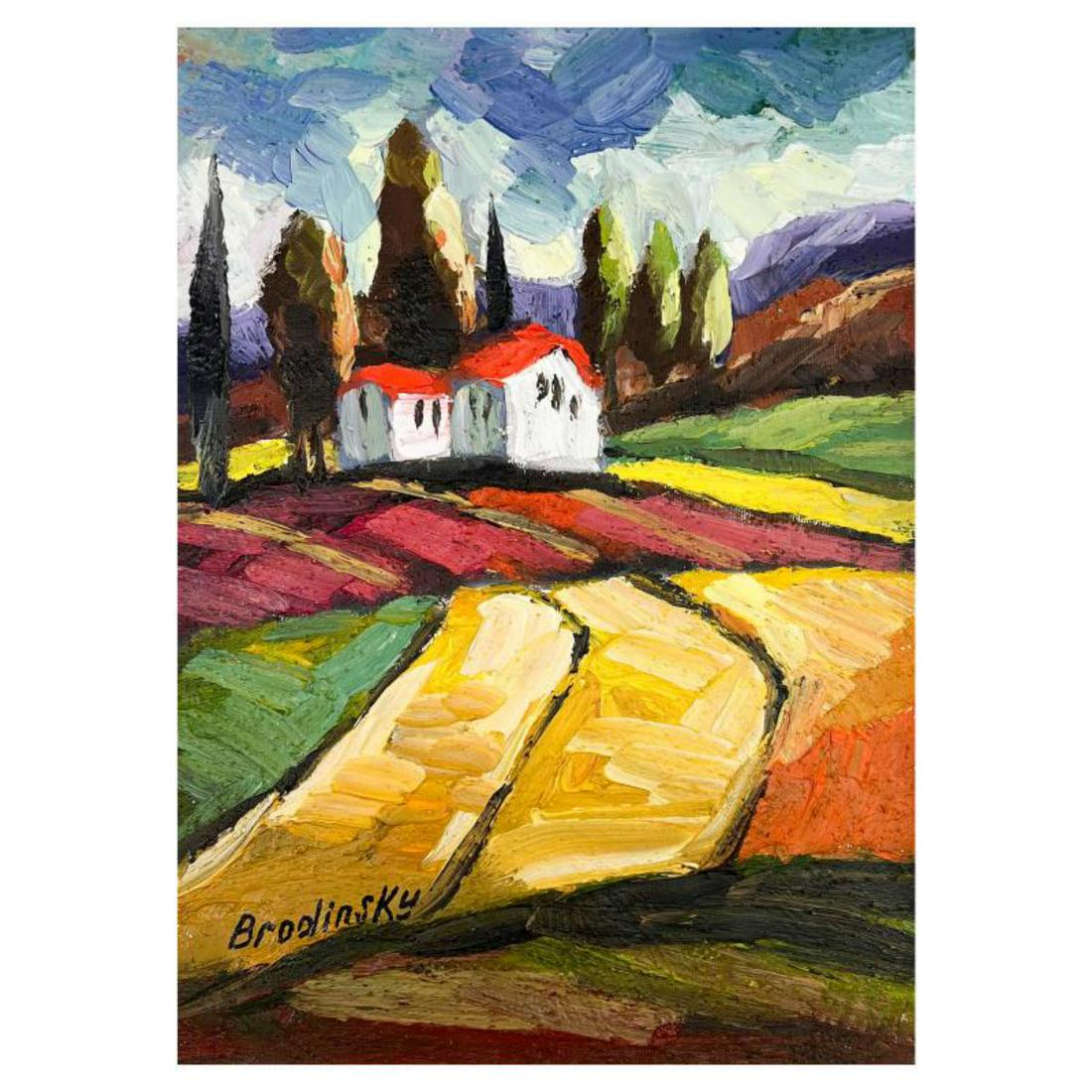 Slava Brodinsky Hand Signed Original Painting on Canvas with Letter of Authenticity.: This is an original painting oil on canvas by Slava Brodinsky. Hand signed by the artist, this piece comes with a letter of authenticity. Measures approximately 16" x 12" (image). Reference #: 256904