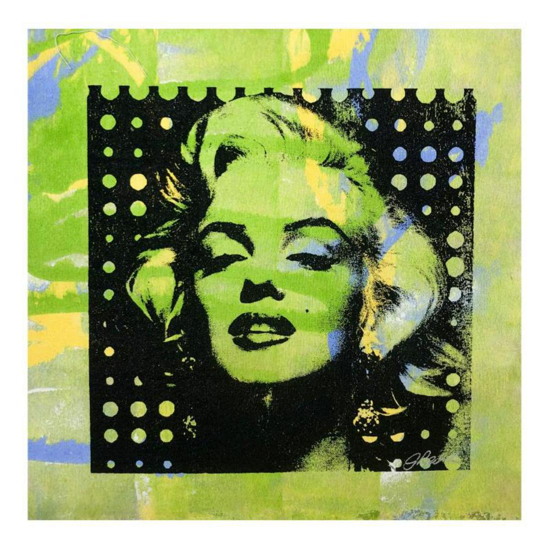 Gail Rodgers, "Marilyn Monroe" Hand Signed Original Hand Pulled Silkscreen Mixed Media on Canvas (1 of 2)