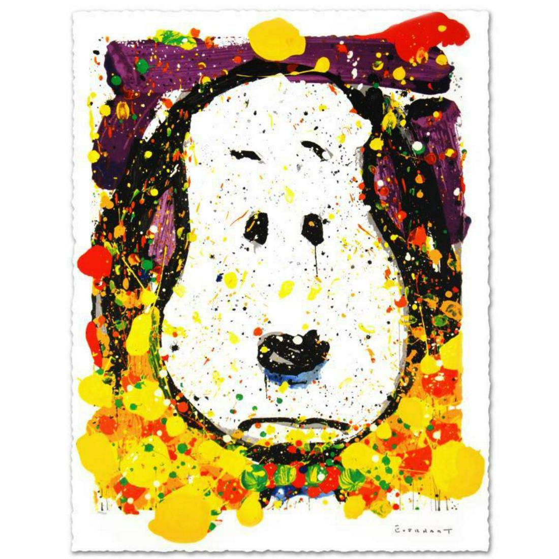 "Squeeze The Day-Thursday" Limited Edition Hand Pulled Original Lithograph (27.5" x 37") by Renowned: "Squeeze The Day-Thursday" is a limited edition hand pulled original lithograph on museum quality deckle-edge paper, numbered and hand signed by Tom Everhart. This is one of the final Everhart edition