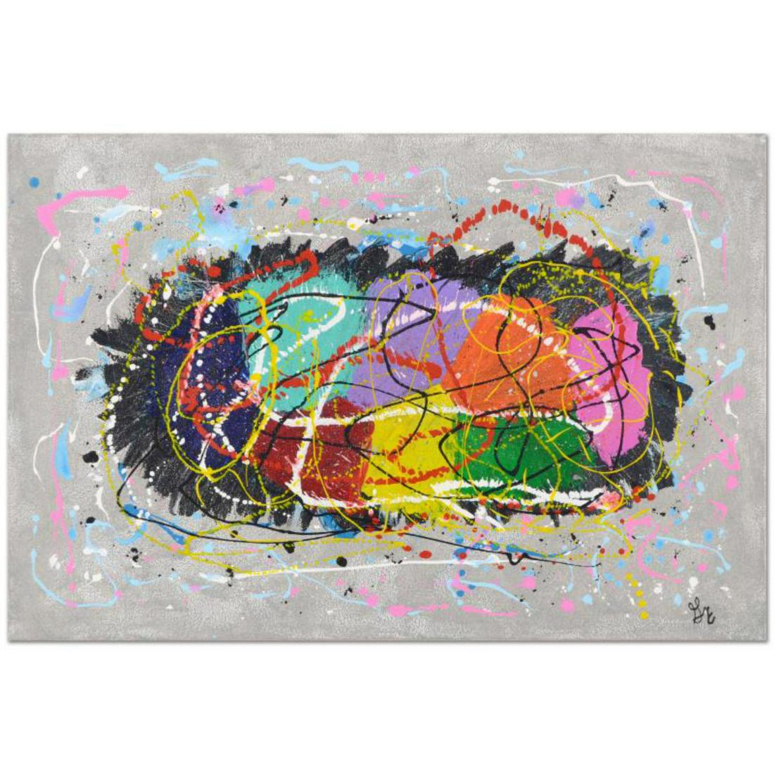 George Marlowe, "Mardi Gras II" Original Acrylic Painting on Gallery Wrapped Canvas, Hand Signed (1 of 2)