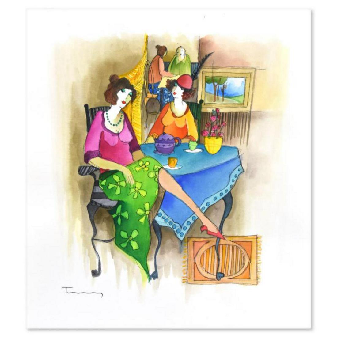 Itzchak Tarkay (1935-2012), Original Mixed Media Watercolor, Hand Signed with Certificate of (1 of 2)