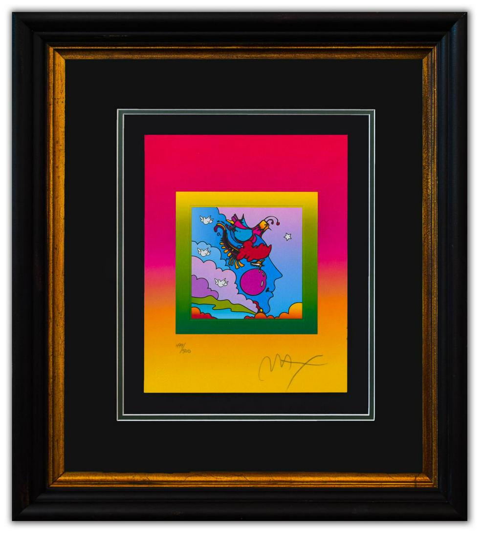 Peter Max- Original Lithograph "Woodstock Profile on Blends" (1 of 2)