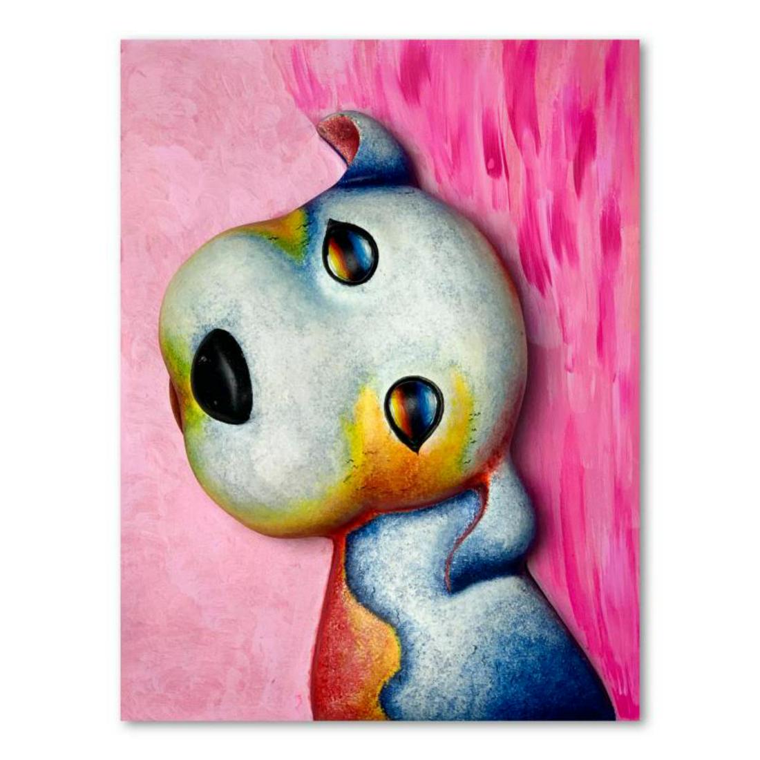 Wang, "Angel" Hand Painted Limited Edition Bas Relief Sculpture, Numbered 6/99, Hand Signed and (1 of 3)