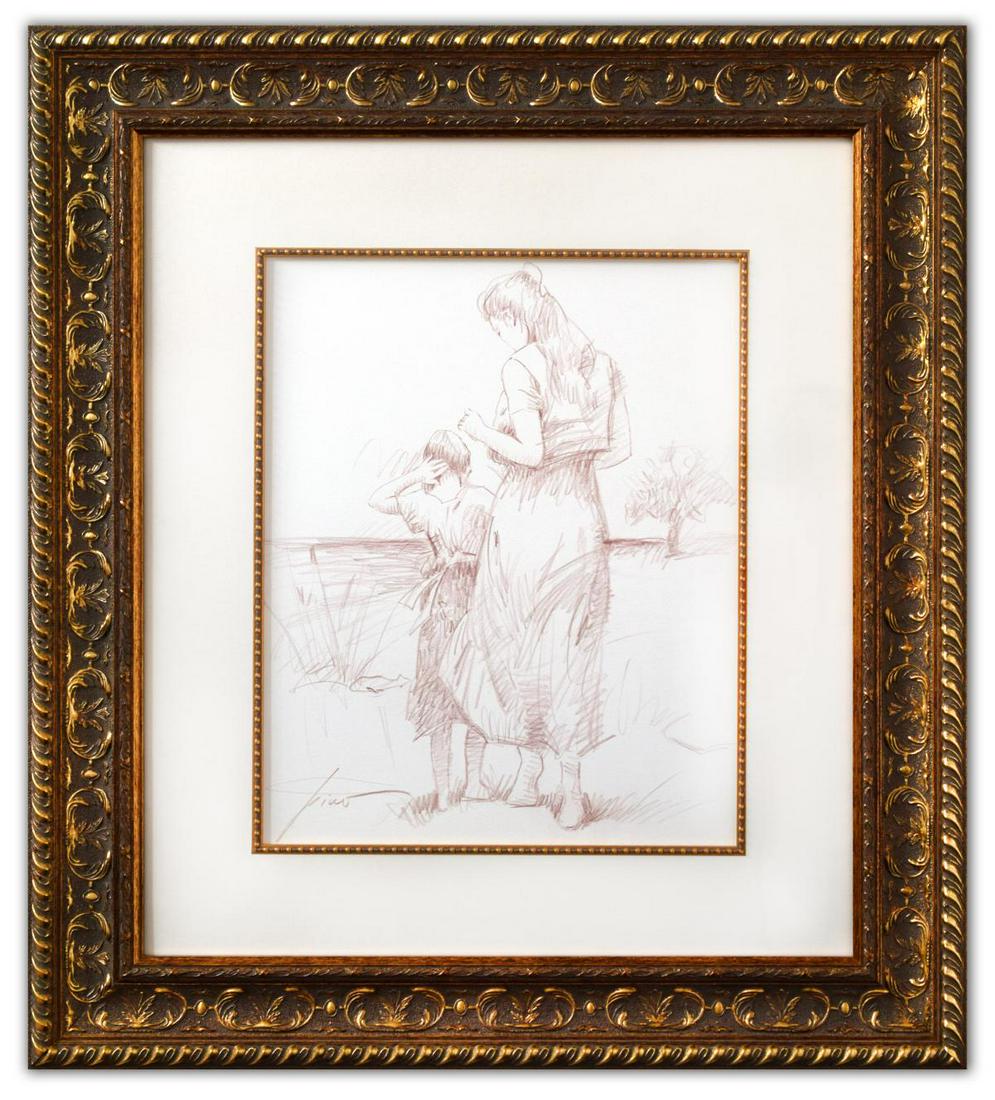 Pino (1939-2010)- Original Drawing on Paper "Untitled" (1 of 3)