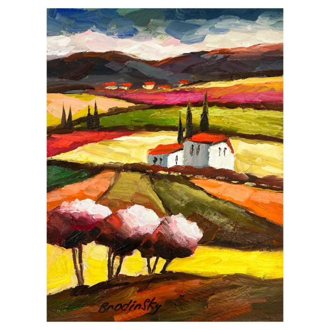 Slava Brodinsky Hand Signed Original Painting on Canvas with Letter of Authenticity.: This is an original painting oil on canvas by Slava Brodinsky. Hand signed by the artist, this piece comes with a letter of authenticity. Measures approximately 16" x 12" (image). Reference #: 256953