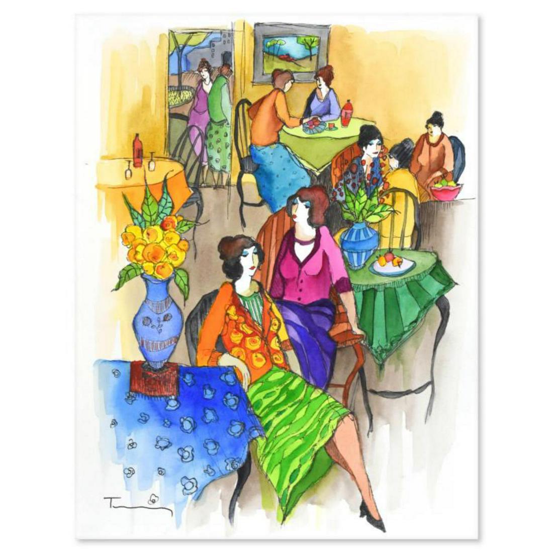 Itzchak Tarkay (1935-2012), Original Mixed Media Watercolor, Hand Signed with Certificate of (1 of 2)