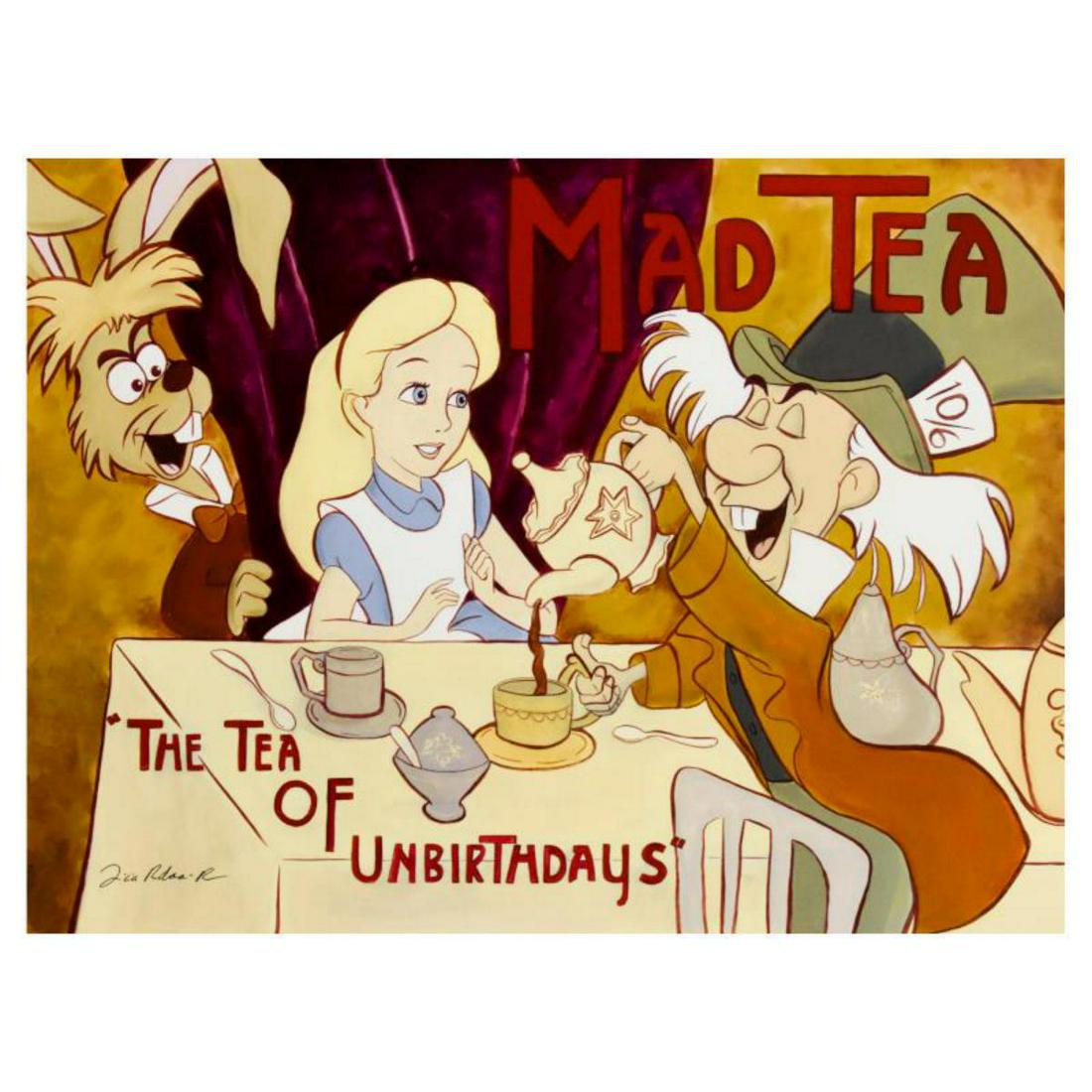 Tricia Buchanan-Benson, "Mad Tea Party" Limited Edition on Canvas from Disney Fine Art, Numbered and: "Mad Tea Party" is a limited edition giclee on canvas by Tricia Buchanan-Benson, numbered and hand signed by the artist. This piece is licensed by Disney Fine Art. Includes Letter of Authenticity. Mea