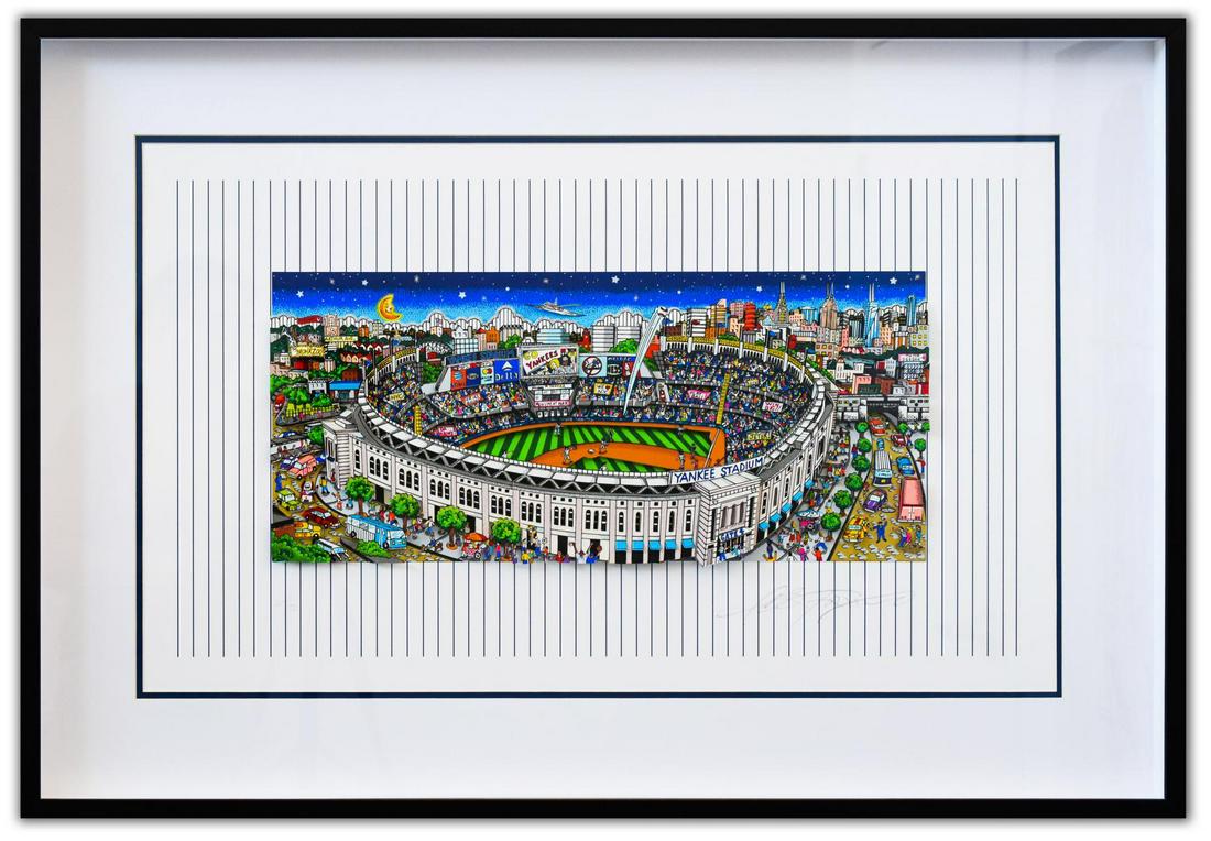 Charles Fazzino- 3D Construction Silkscreen Serigraph "Pinstripe Pride" (1 of 2)