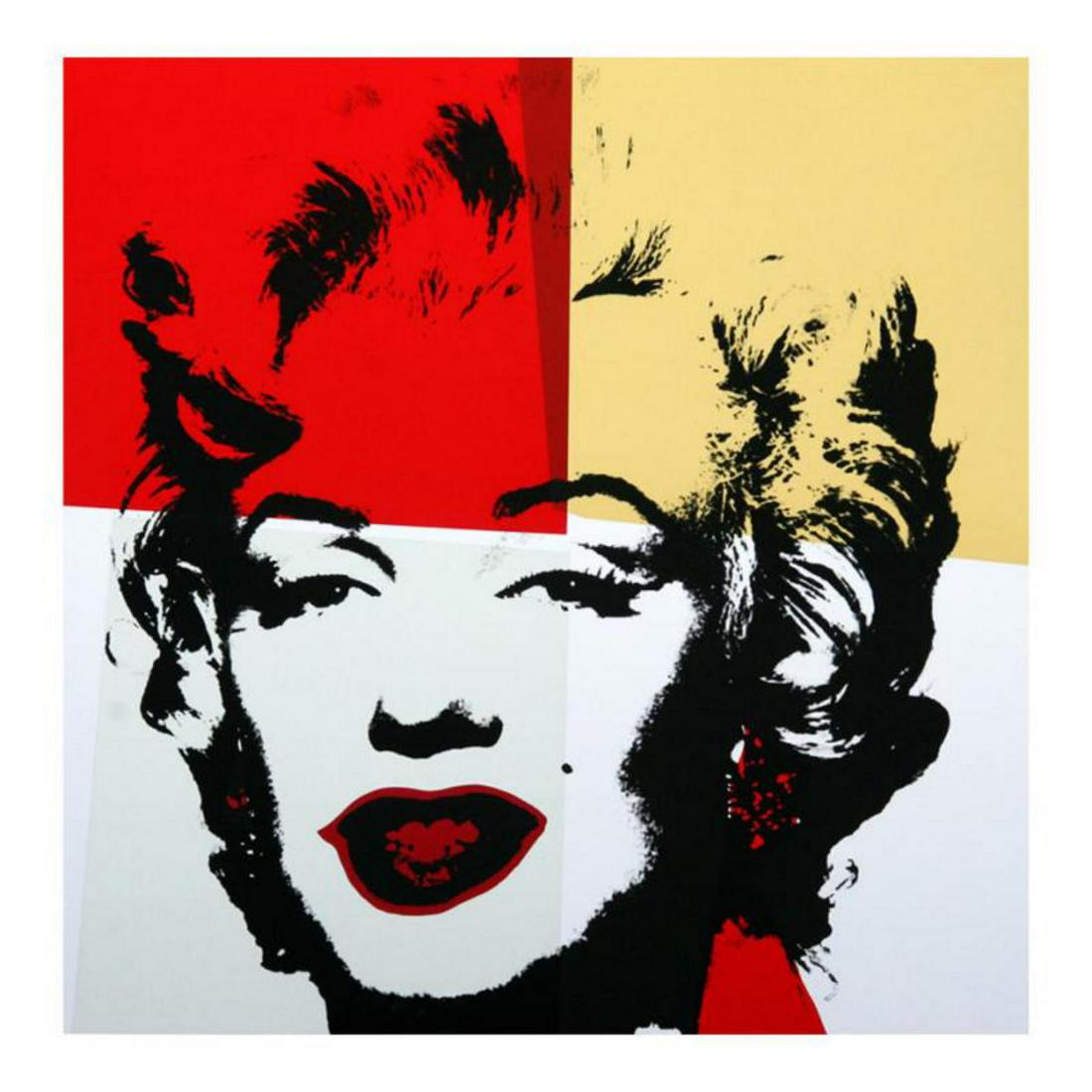 Andy Warhol "Golden Marilyn 11.38" Limited Edition Silk Screen Print from Sunday B Morning.: "Golden Marilyn 11.38" is a limited edition silk screen print on museum board from Sunday B Morning featuring the works of Andy Warhol. The piece is stamped in blue on the back with "Published by Sund