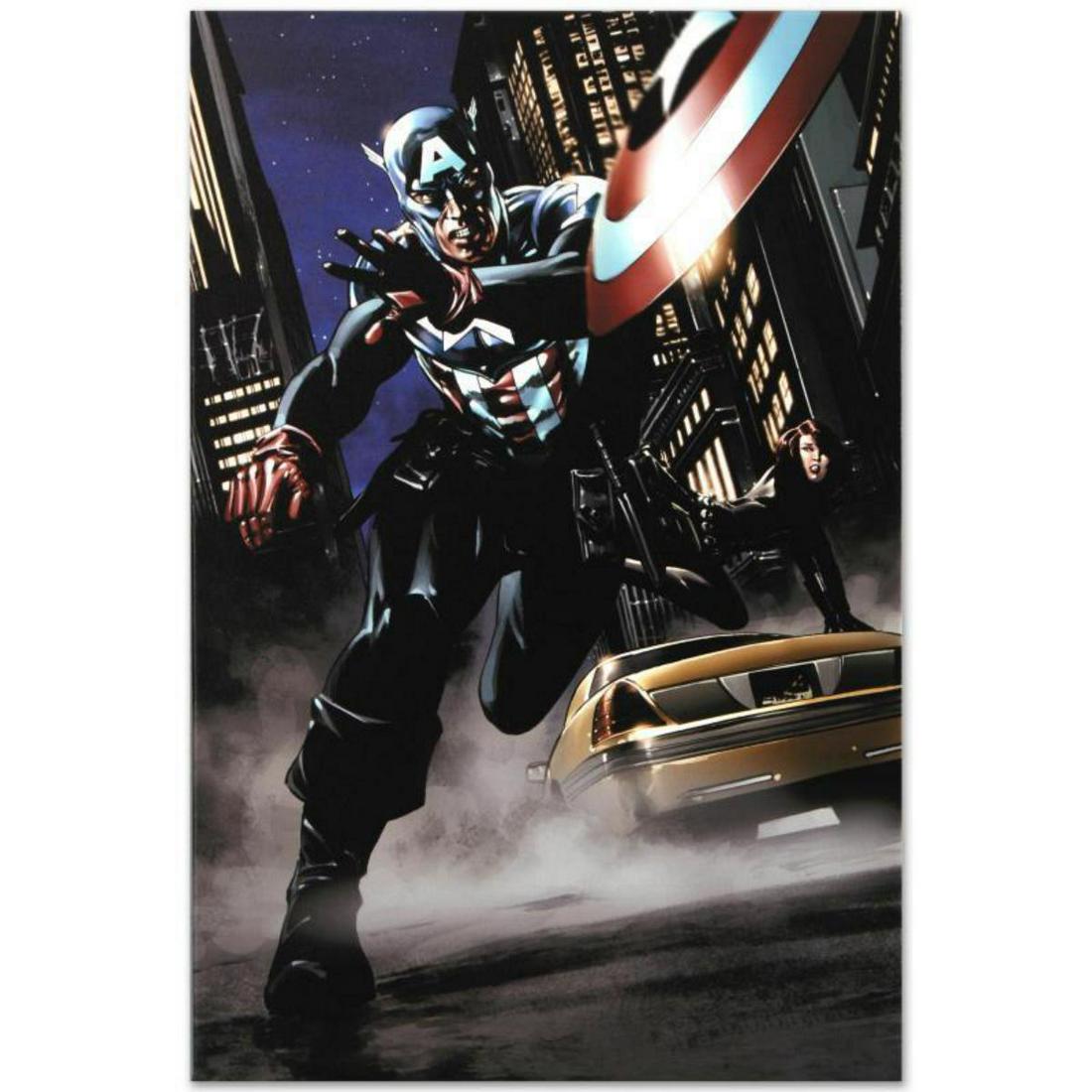 Marvel Comics "Captain America #34" Numbered Limited Edition Giclee on Canvas by Steve Epting with (1 of 1)