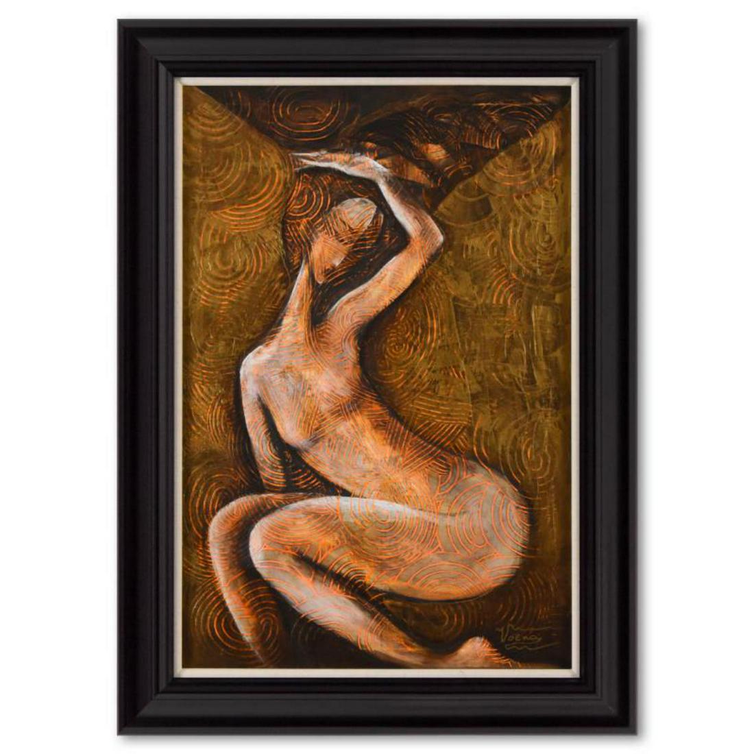 Nadia Volna, "Constellation Andromeda" Framed Original Acrylic Painting on Canvas, Hand Signed with (1 of 1)