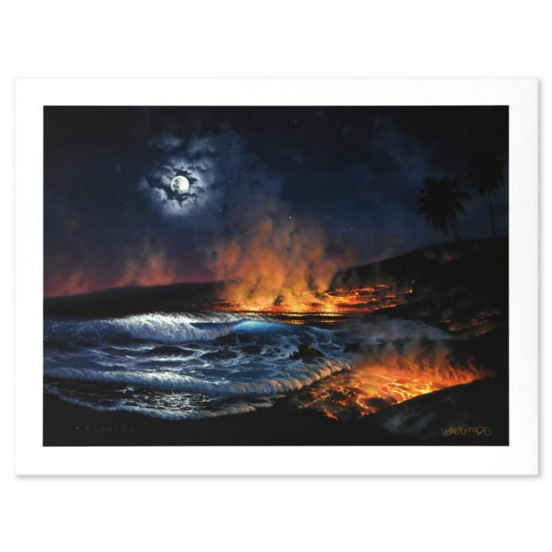 Walfrido, "Black Sand Red Fire" Limited Edition Lithograph, Numbered and Hand Signed with Letter of (1 of 2)