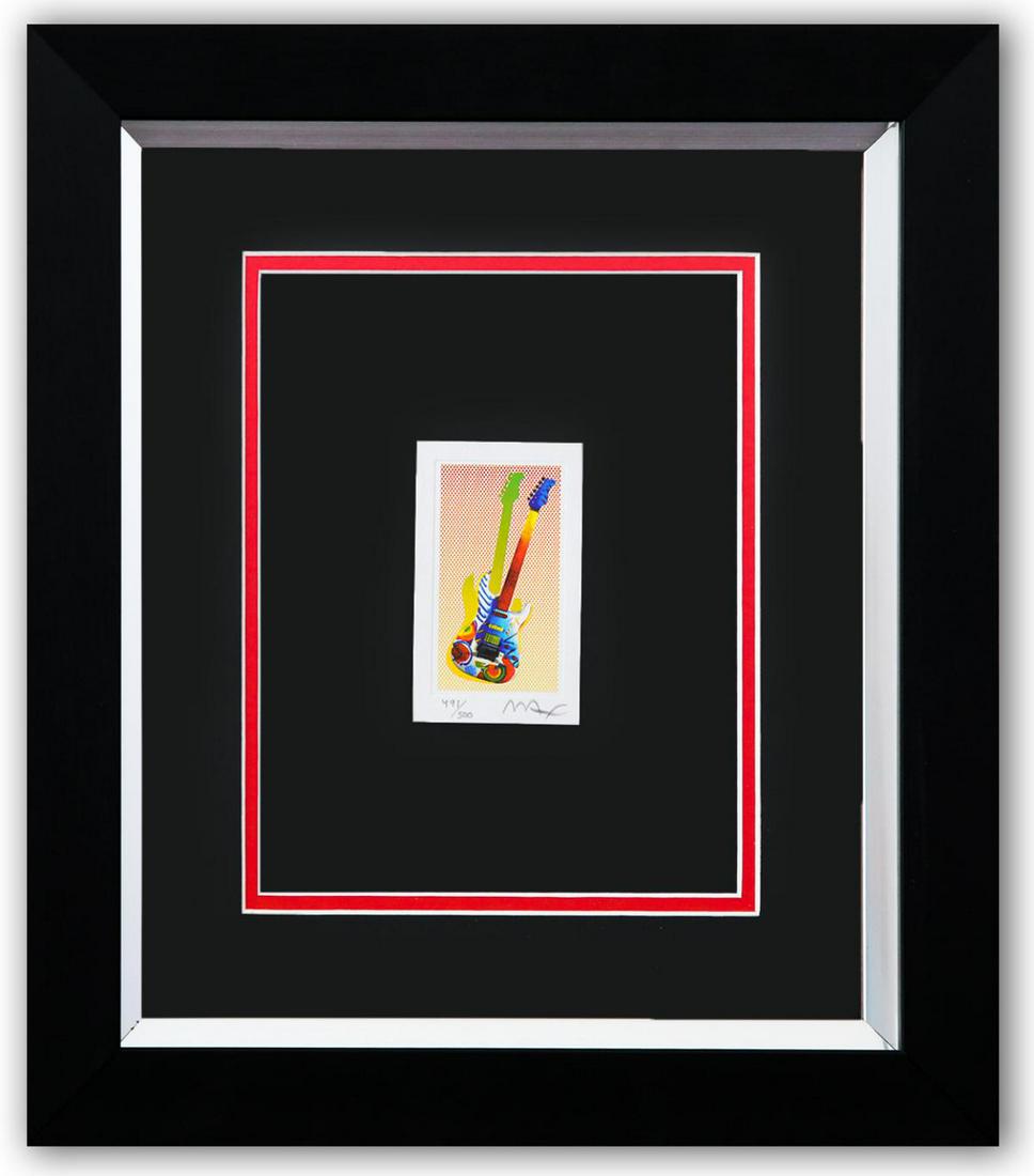 Peter Max- Original Lithograph "Rock N' Roll Guitar I" (1 of 2)
