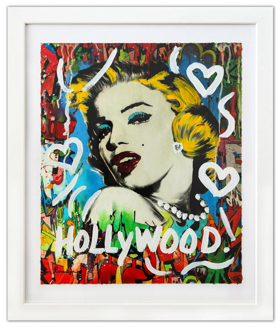 Nastya Rovenskaya- Original Mixed Media on Paper "Marilyn Monroe I" (1 of 2)