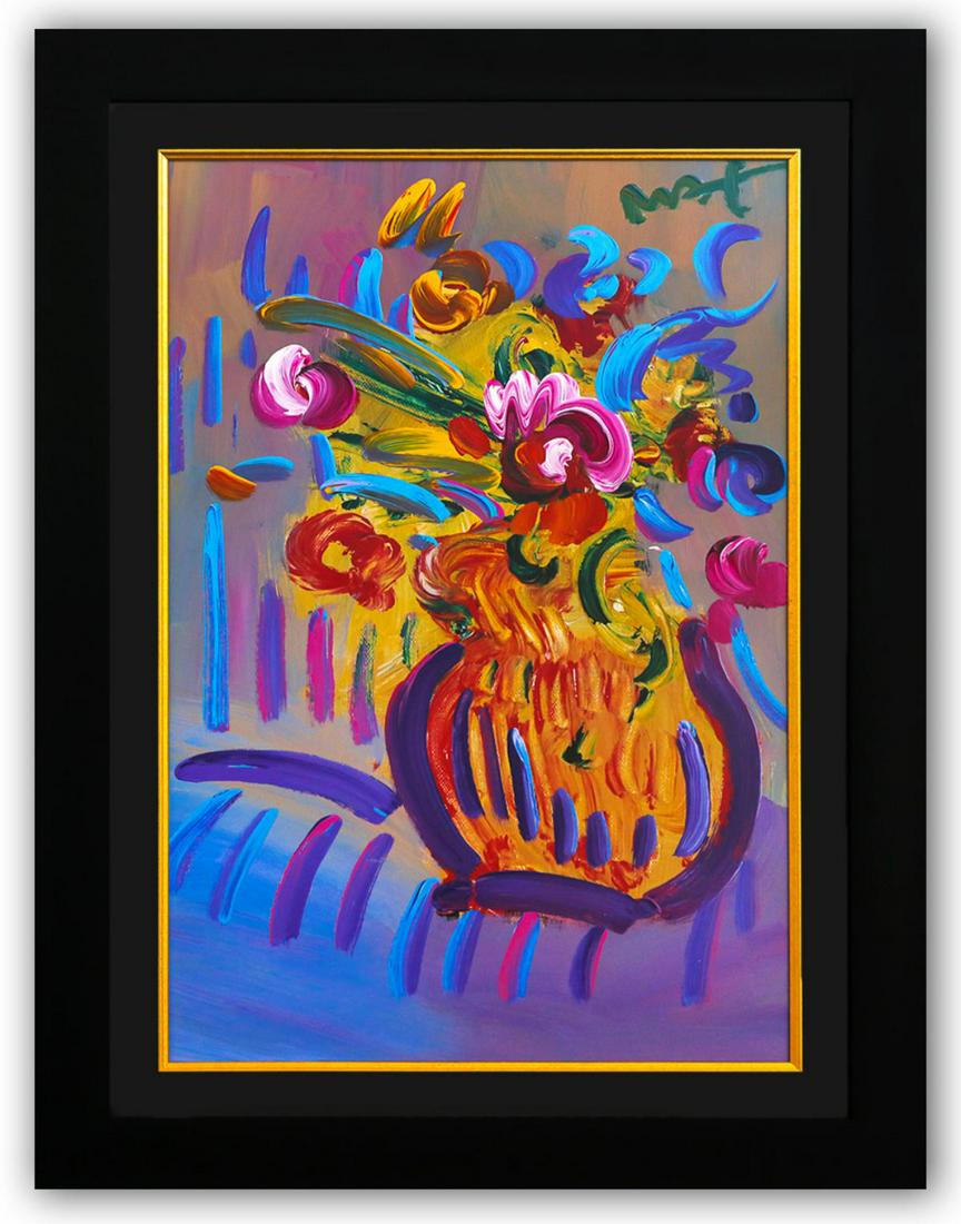 Peter Max- Original Mixed Media "Flowers" (1 of 4)