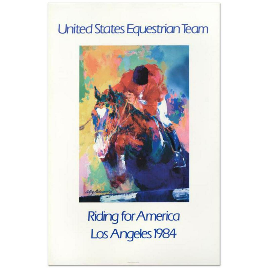Leroy Neiman (1921-2012), "United States Equestrian Team/Riding for America/Los Angeles 1984" Fine (1 of 1)