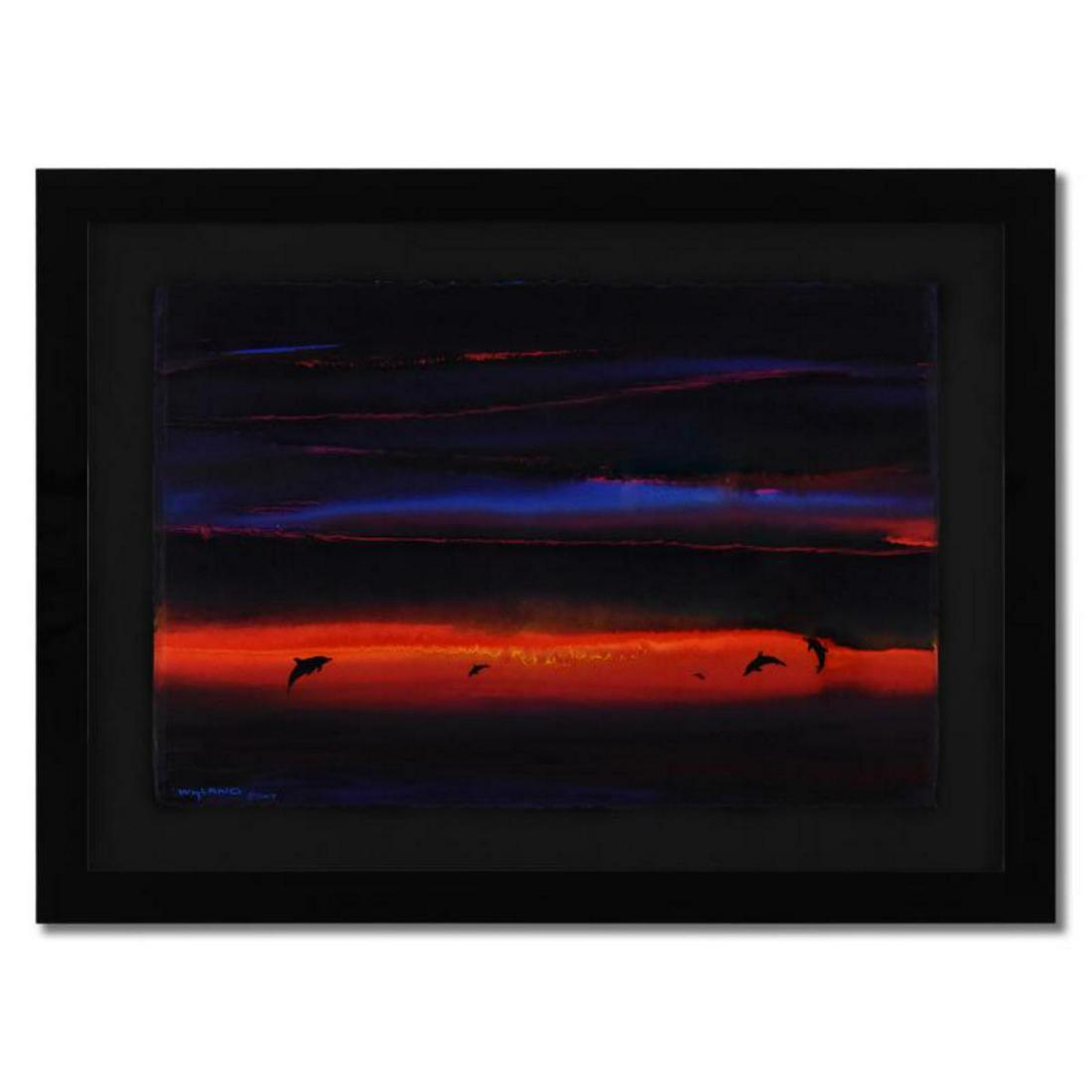 Wyland, "Warm Sea 10" Framed Original Watercolor Painting, Hand Signed with Letter of Authenticity. (1 of 2)