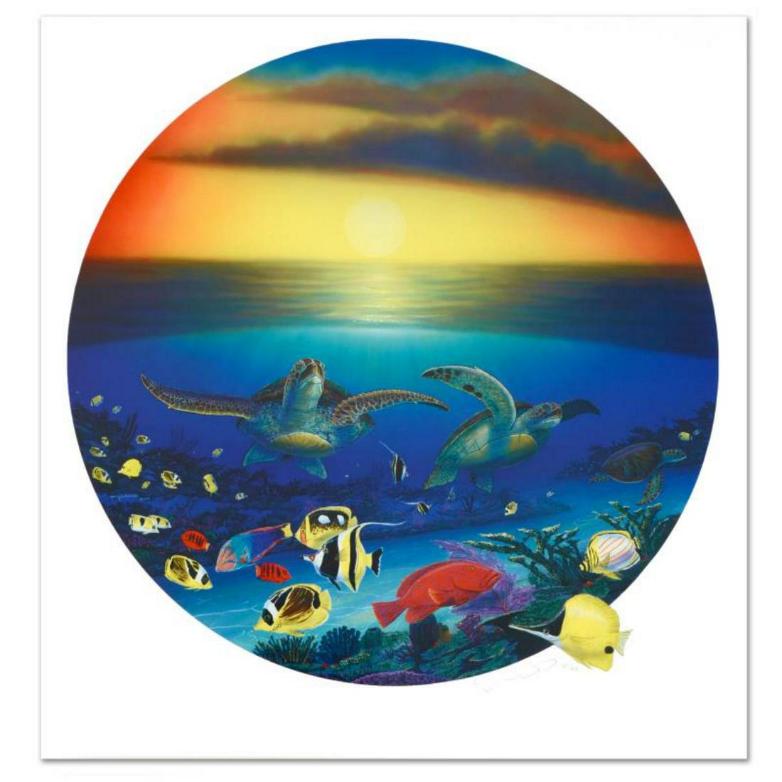 "Sea Turtle Reef" Limited Edition Lithograph by Famed Artist Wyland, Numbered and Hand Signed with (1 of 2)