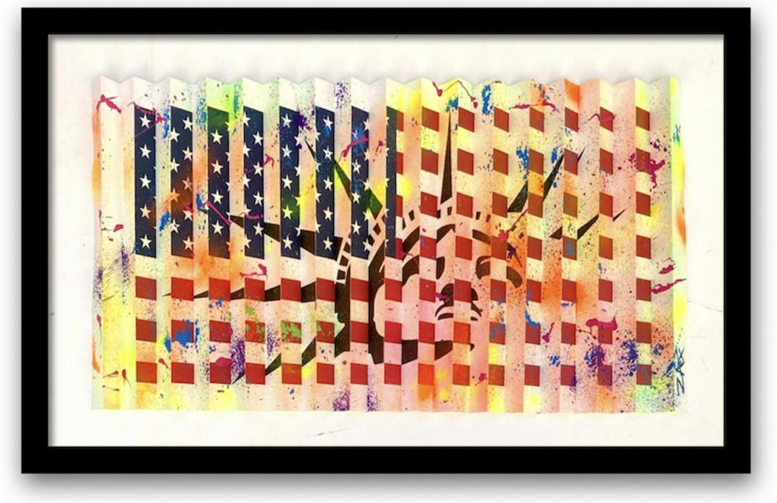 E.M. Zax One-of-a-kind 3D polymorph mixed media on paper (1 of 3)