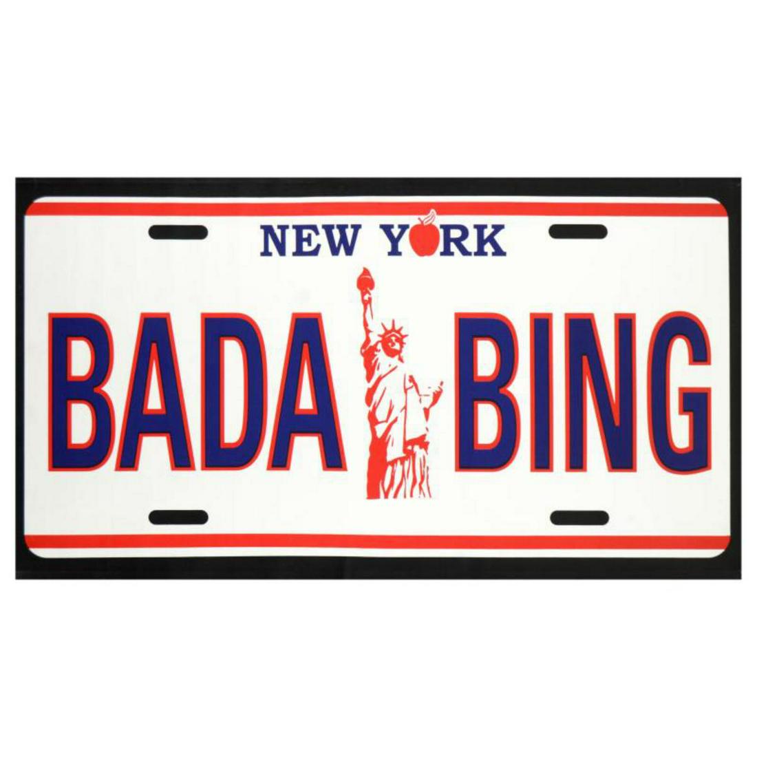 Steve Kaufman (1960-2010) "BADA BING" Hand Pulled Limited Edition Silkscreen on Canvas, AP Numbered: "Bada Bing" is a hand pulled limited edition silkscreen on canvas by Andy Warhol protege Steve Kaufman (1960-2010). This piece is AP numbered 38/50 and hand signed inverso. Includes letter of authenti