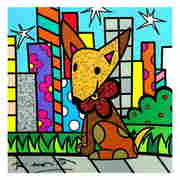 Britto, "Mexicana" Hand Signed Limited Edition Giclee on Canvas; Authenticated (1 of 1)