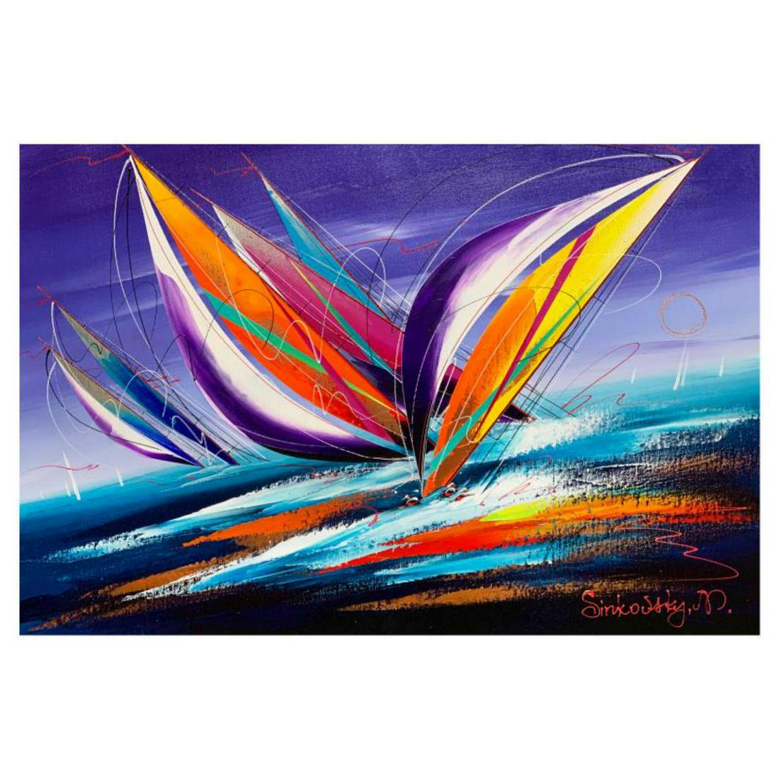 Natalia Sinkovsky, Hand Signed Original Acrylic Painting on Canvas with Letter Authenticity. (1 of 2)