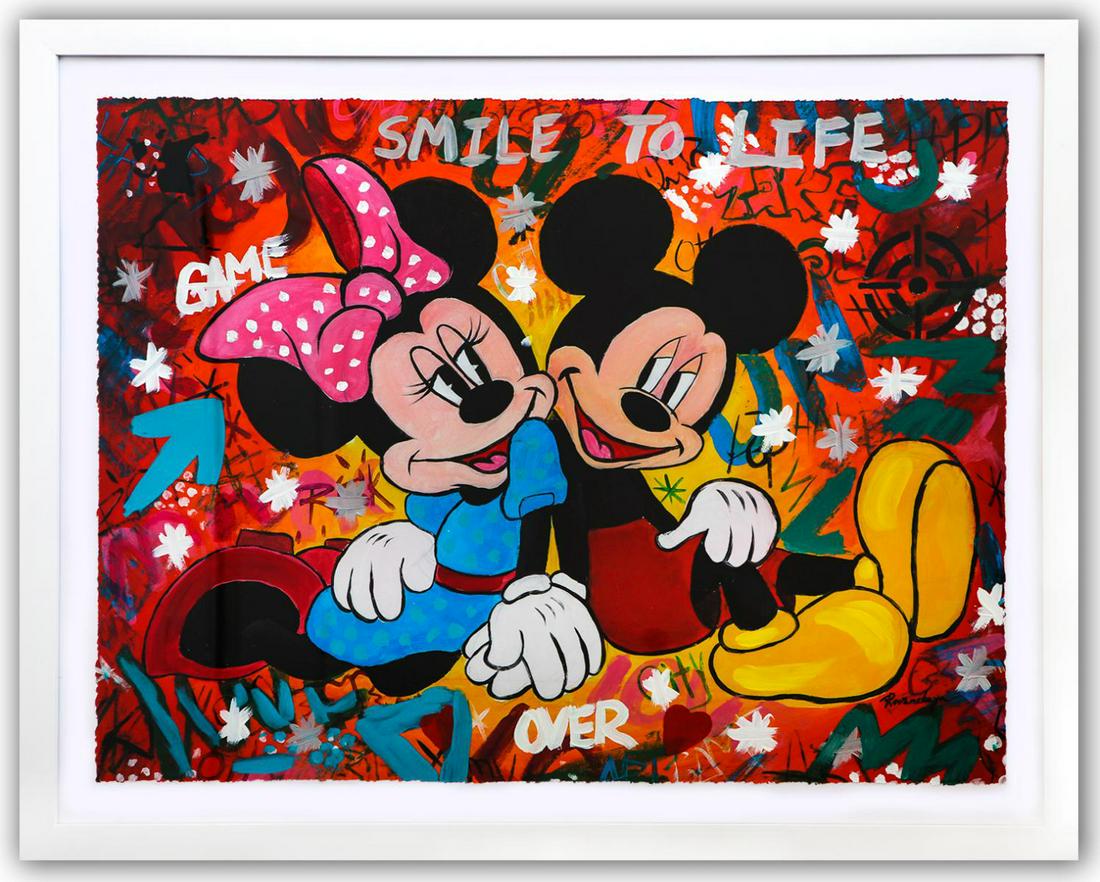 Nastya Rovenskaya- Original Mixed Media on Paper "Love" (1 of 2)