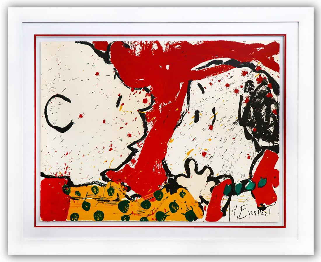 Tom Everhart- Hand Pulled Original Lithograph "Doggie Dearest" (1 of 3)