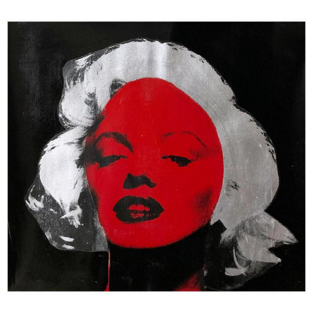 Steve Kaufman (1960-2010), "Marilyn" Hand Painted, Hand Pulled Limited Edition Silkscreen on Canvas (1 of 2)