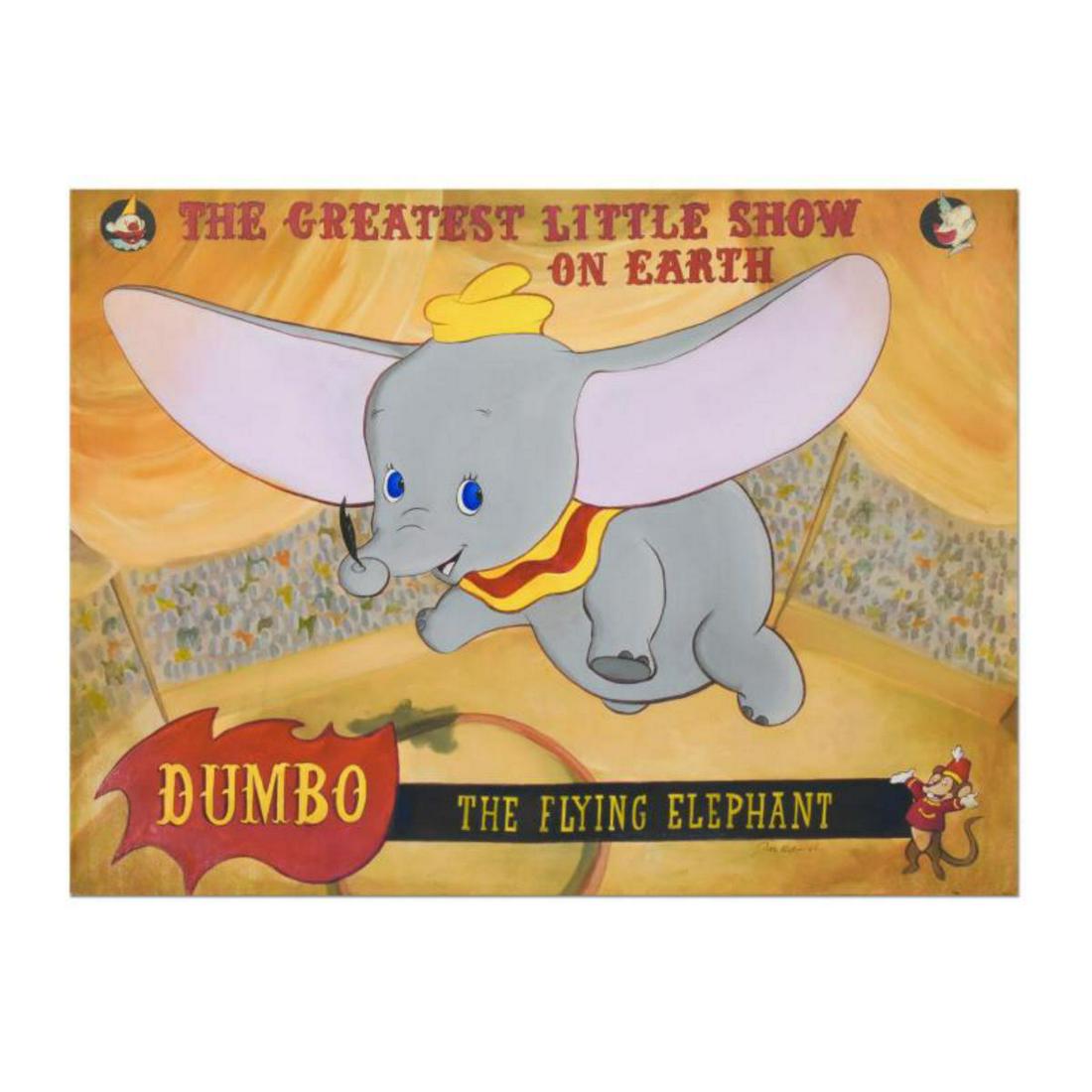 Tricia Buchanan-Benson, "Big Top Dumbo" Limited Edition on Gallery Wrapped Canvas from Disney Fine: "Big Top Dumbo" is a limited edition giclee on canvas by Tricia Buchanan-Benson, numbered and hand signed by the artist. This piece is licensed by Disney Fine Art. This piece come gallery wrapped. Inc
