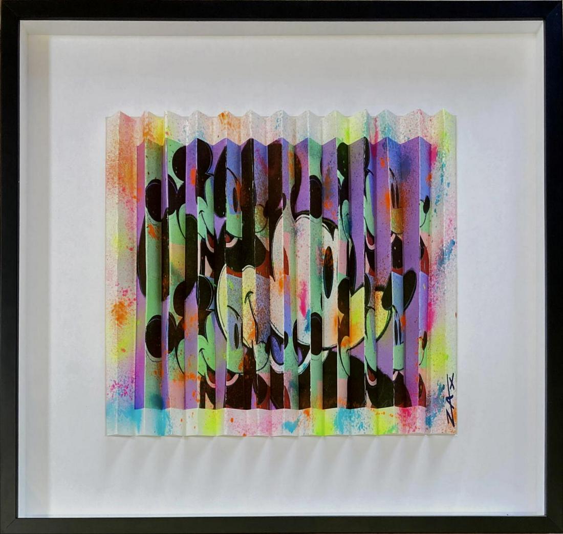 E.M. Zax One-Of-A-Kind 3D Polymorph Mixed Media On Paper "Homage to Van Gogh" (1 of 3)