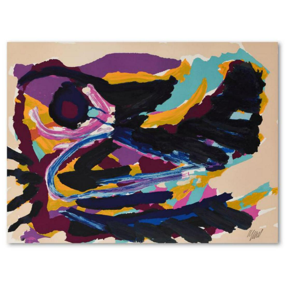 Karel Appel (1921-2006), "Nesting Bird" Limited Edition Lithograph, Numbered and Hand Signed with (1 of 2)