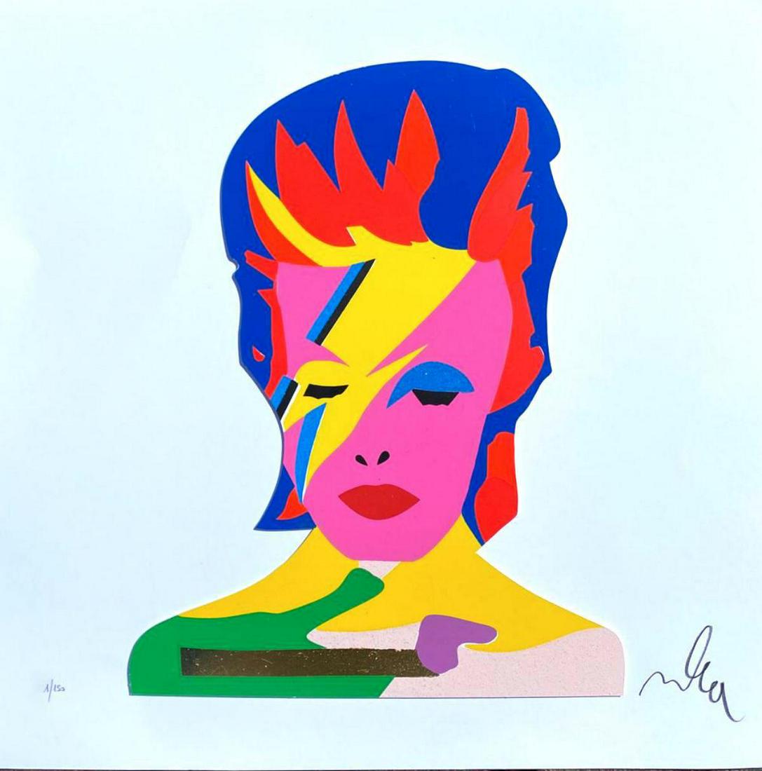 Marco Lodola- Original Serigraph on Paper with golden leaf "IL DUCA BIANCO" (1 of 1)