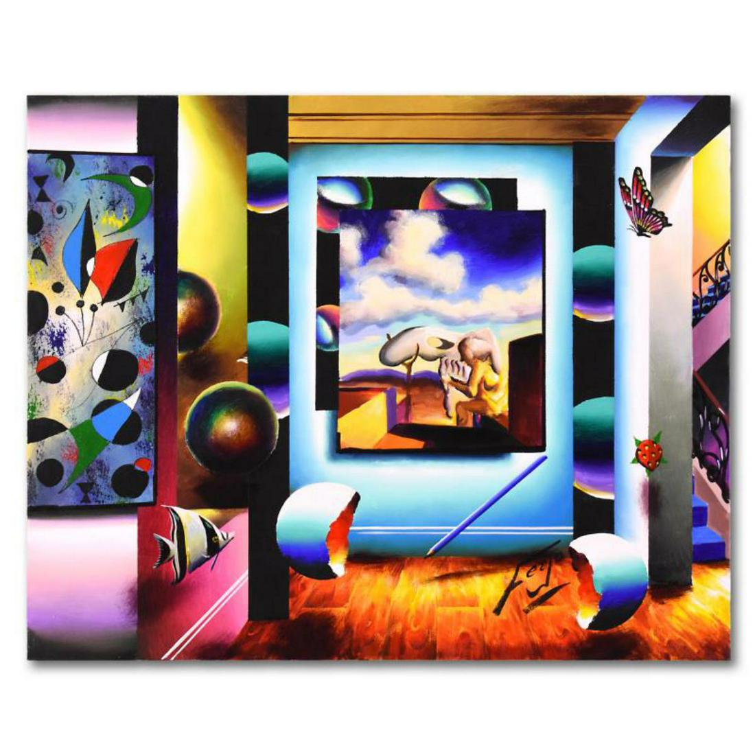 Ferjo, "Dali Imagery" Original Painting on Canvas, Hand Signed with Letter of Authenticity.: "Dali Imagery" is an original painting, oil on canvas, by Ferjo. Hand signed by the artist, this piece comes with a letter of authenticity. Measures approx. 24" x 30" (image). Reference #: 242440