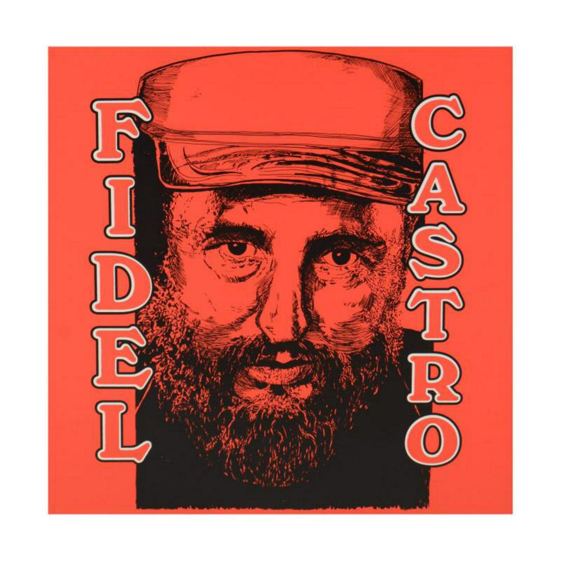 Steve Kaufman (1960-2010) "Fidel Castro" Limited Edition Hand Pulled Silkscreen on Canvas, Numbered (1 of 3)