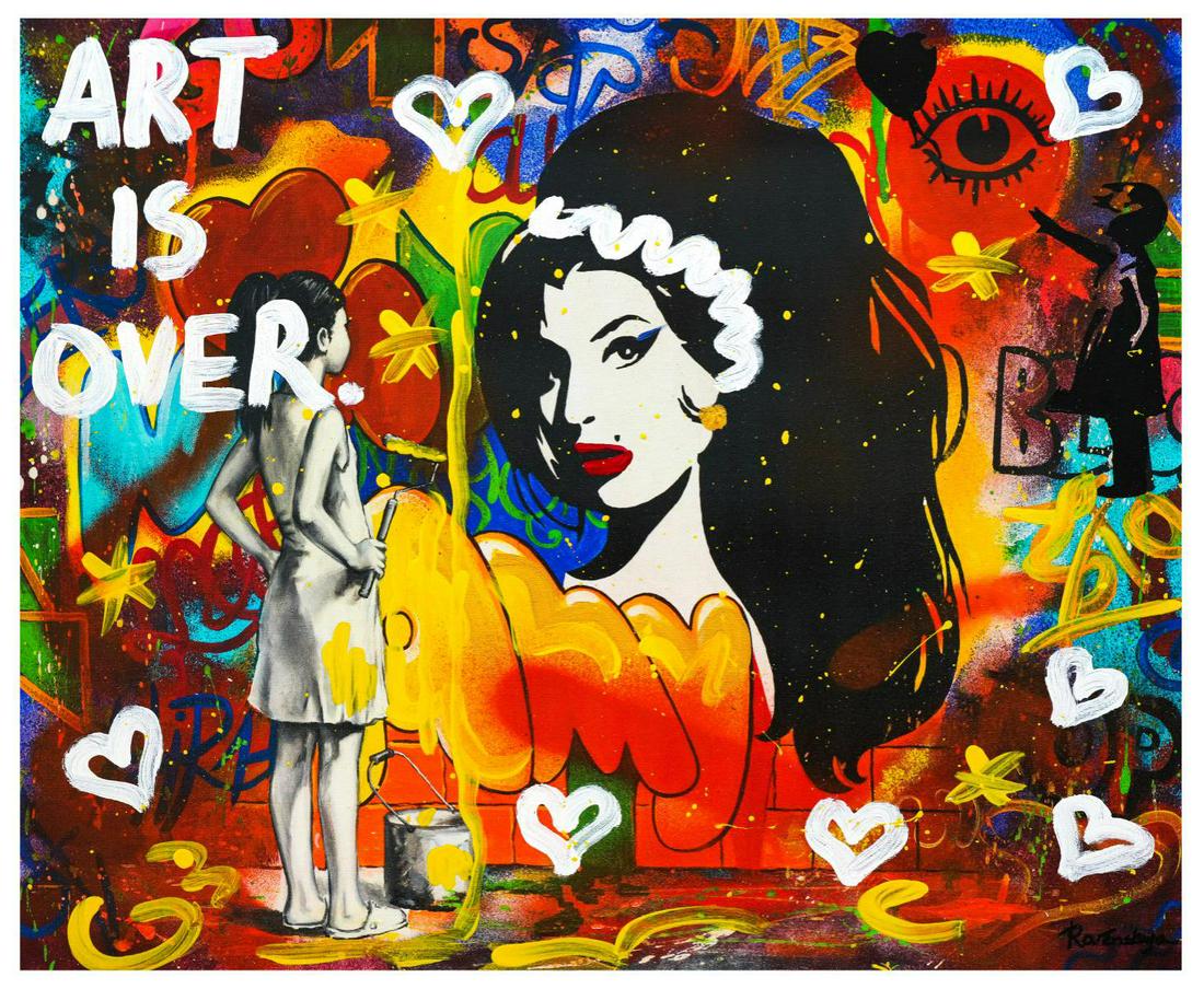 Nastya Rovenskaya- Mixed Media "Amy Winehouse" (1 of 1)