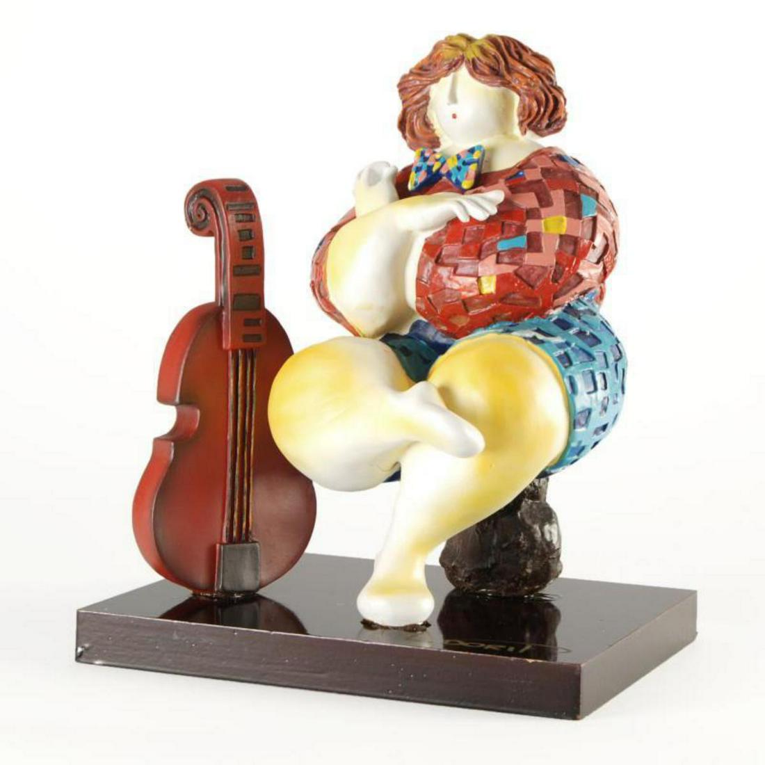 Dorit Levi, "Peaceful Intermission" Hand Painted Sculpture, Hand Signed with Certificate of (1 of 3)