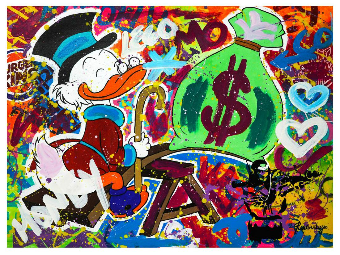 Nastya Rovenskaya- Mixed Media "Playing with Money" (1 of 1)